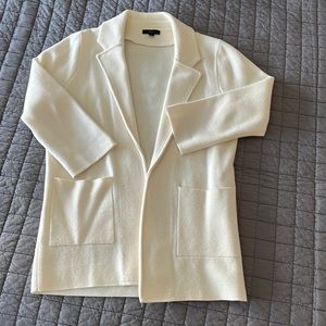J. Crew cream sweater blazer